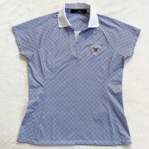 RLX Ralph Lauren Women’s Curtis Cup USA Polo Blue Geo M Golf